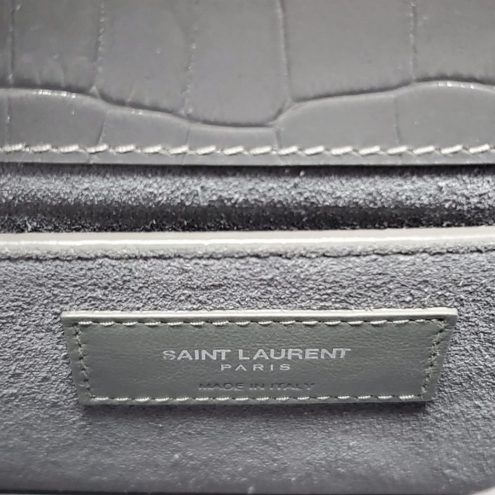 YSL SUNSET Medium Croc Crossbody Brand New - Picture 12 of 13